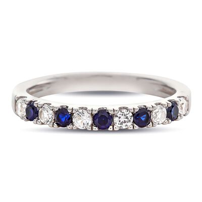 Gemstone & 1/4 ct. tw. Diamond Band in 10K Gold