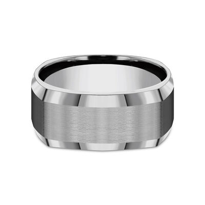 Men's Beveled Edge Band in Titanium