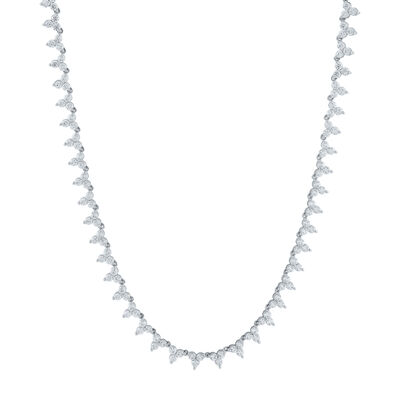 Lab Grown Diamond Cluster Necklace in 14K White Gold (3 ct. tw.)