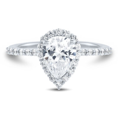 Lab Grown Diamond Pear-Shaped Engagement Ring in 14K Gold (1 3/4 ct. tw.) 