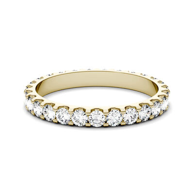 Moissanite Round Eternity Band in 14K Gold